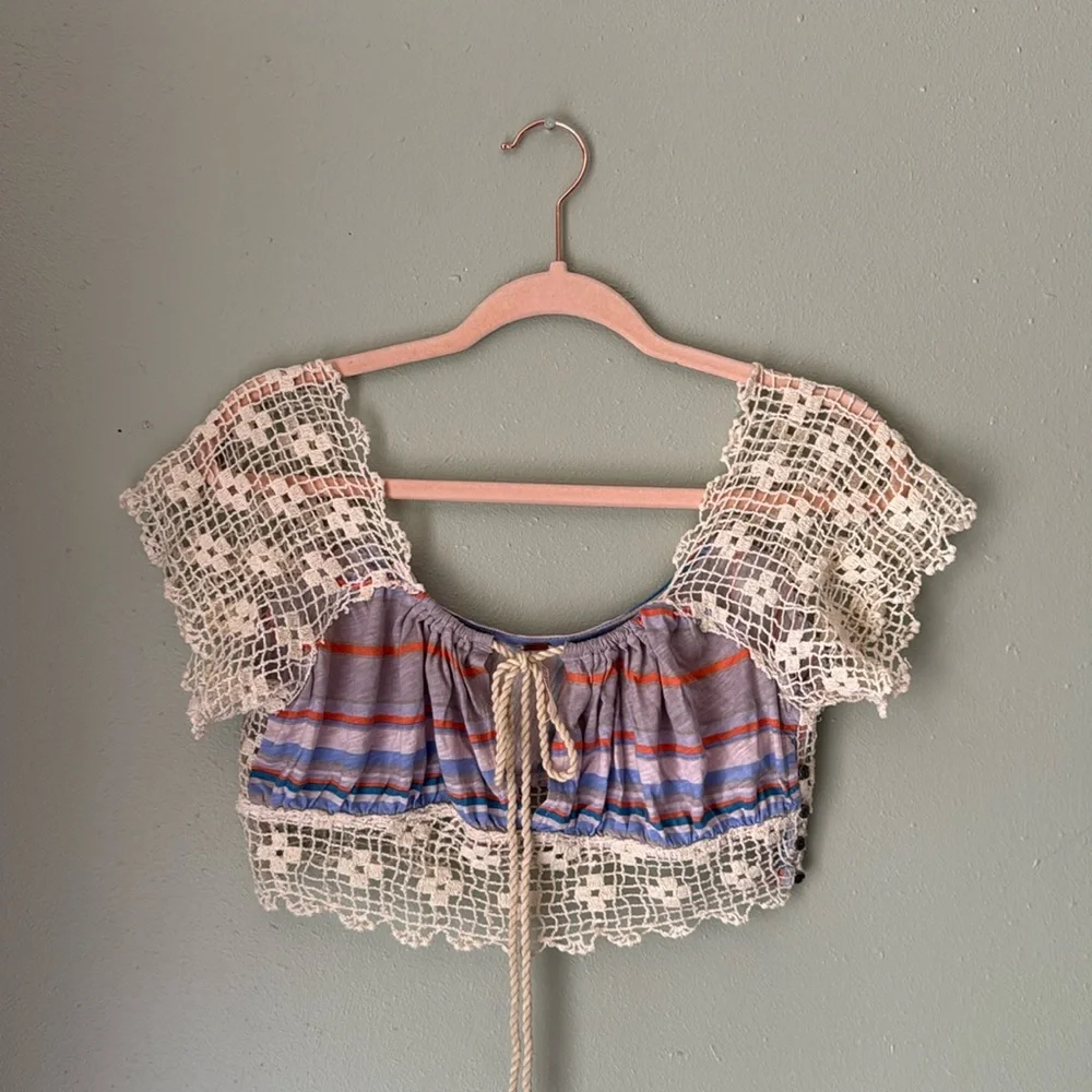 Free People | Aruba Top | Medium | Beige Combo